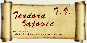 Teodora Vajović vizit kartica